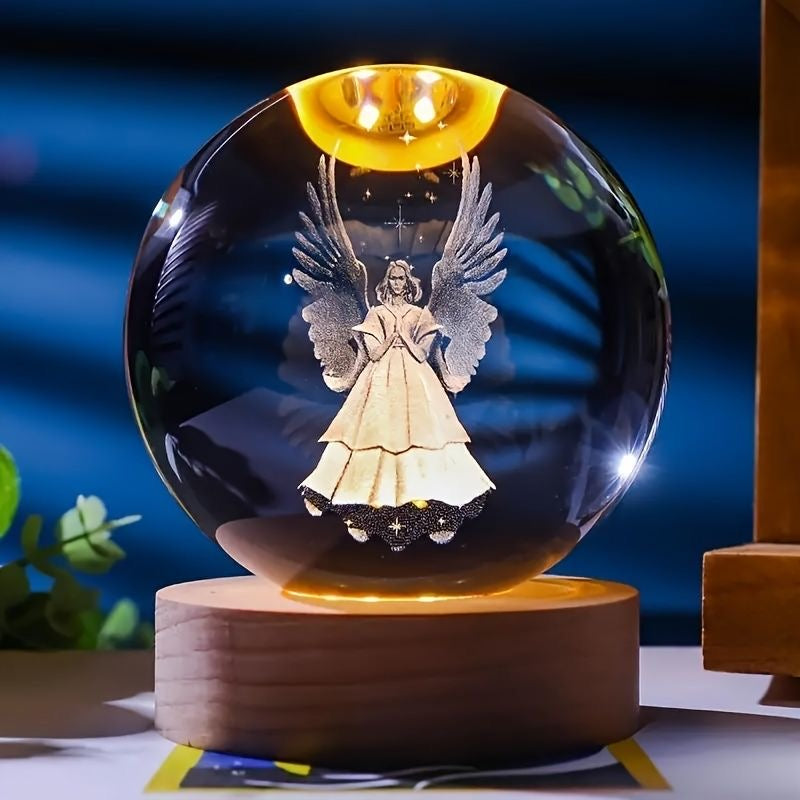Divina luz - Luminaria Esfera de Cristal Sagrada 3D