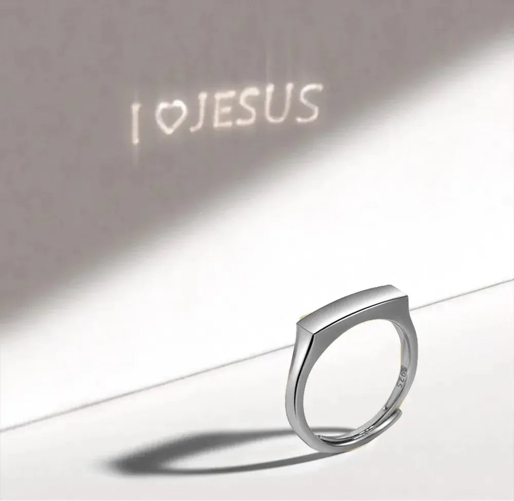 Anel Projeção ''I 🤍 Jesus''