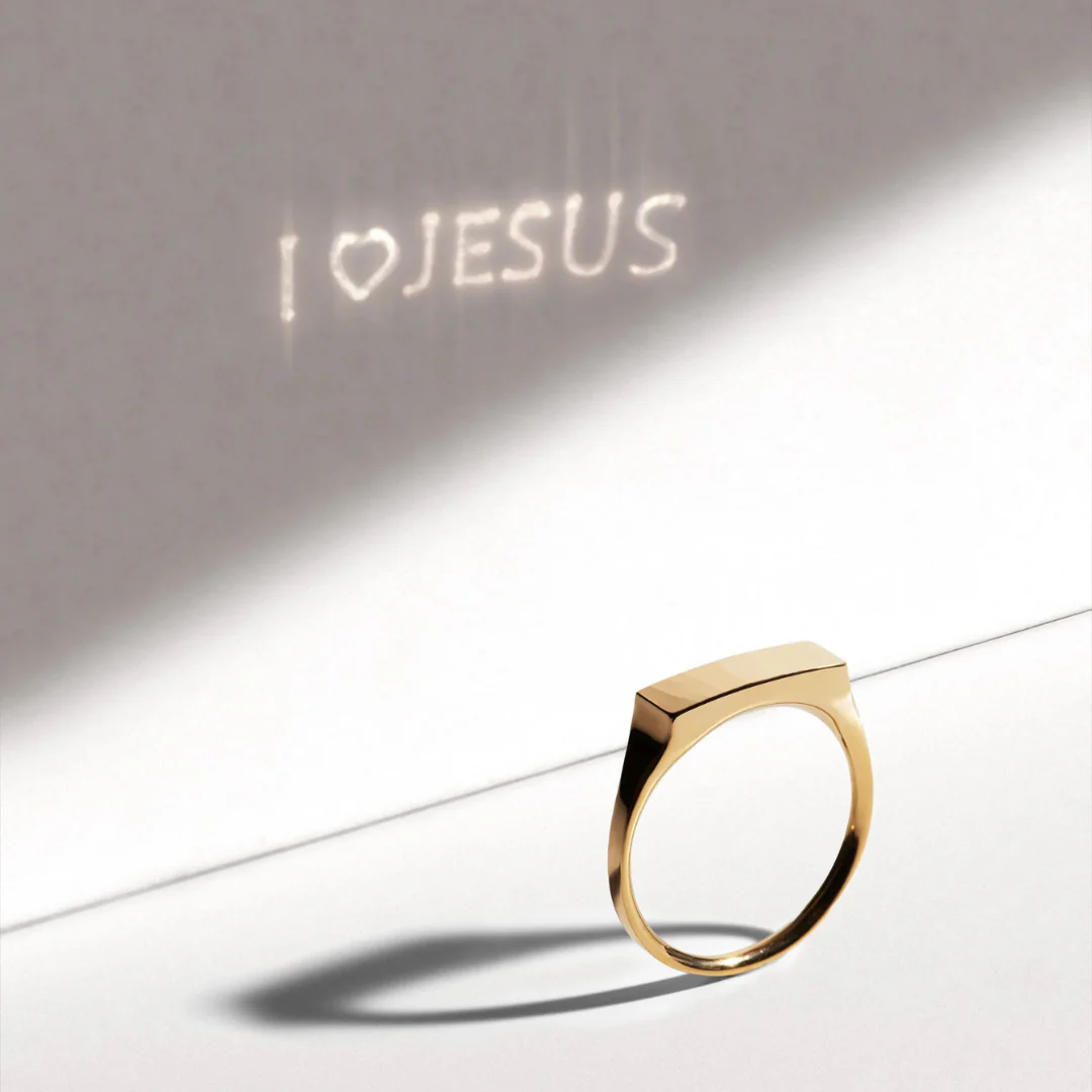 Anel Projeção ''I 🤍 Jesus''