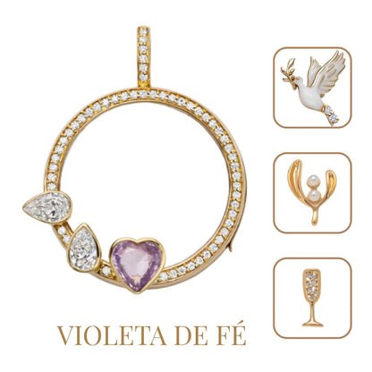 Colar Três Símbolos da Fé – Espírito Santo, Vida Eterna e Eucaristia