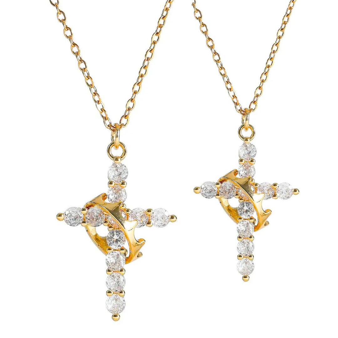 Colar Cruz & Coroa [COMPRE 1 LEVE 2]