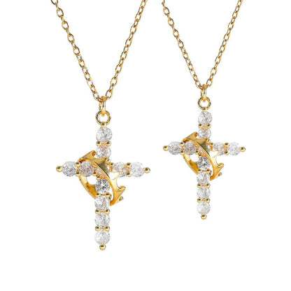 Colar Cruz & Coroa [COMPRE 1 E LEVE 2]