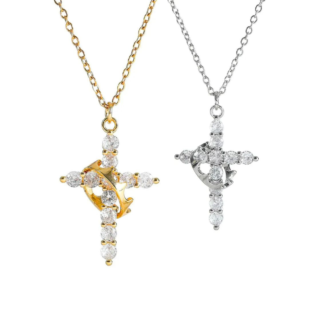 Colar Cruz & Coroa [COMPRE 1 E LEVE 2]