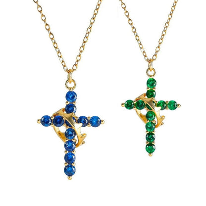 Colar Cruz & Coroa Edição Colorida [Compre 1 Leve 2]