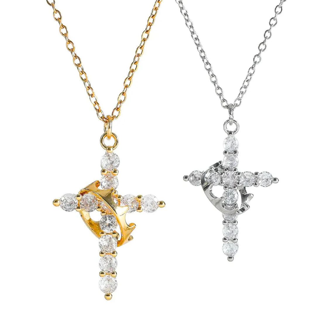 Colar Cruz & Coroa [COMPRE 1 LEVE 2]
