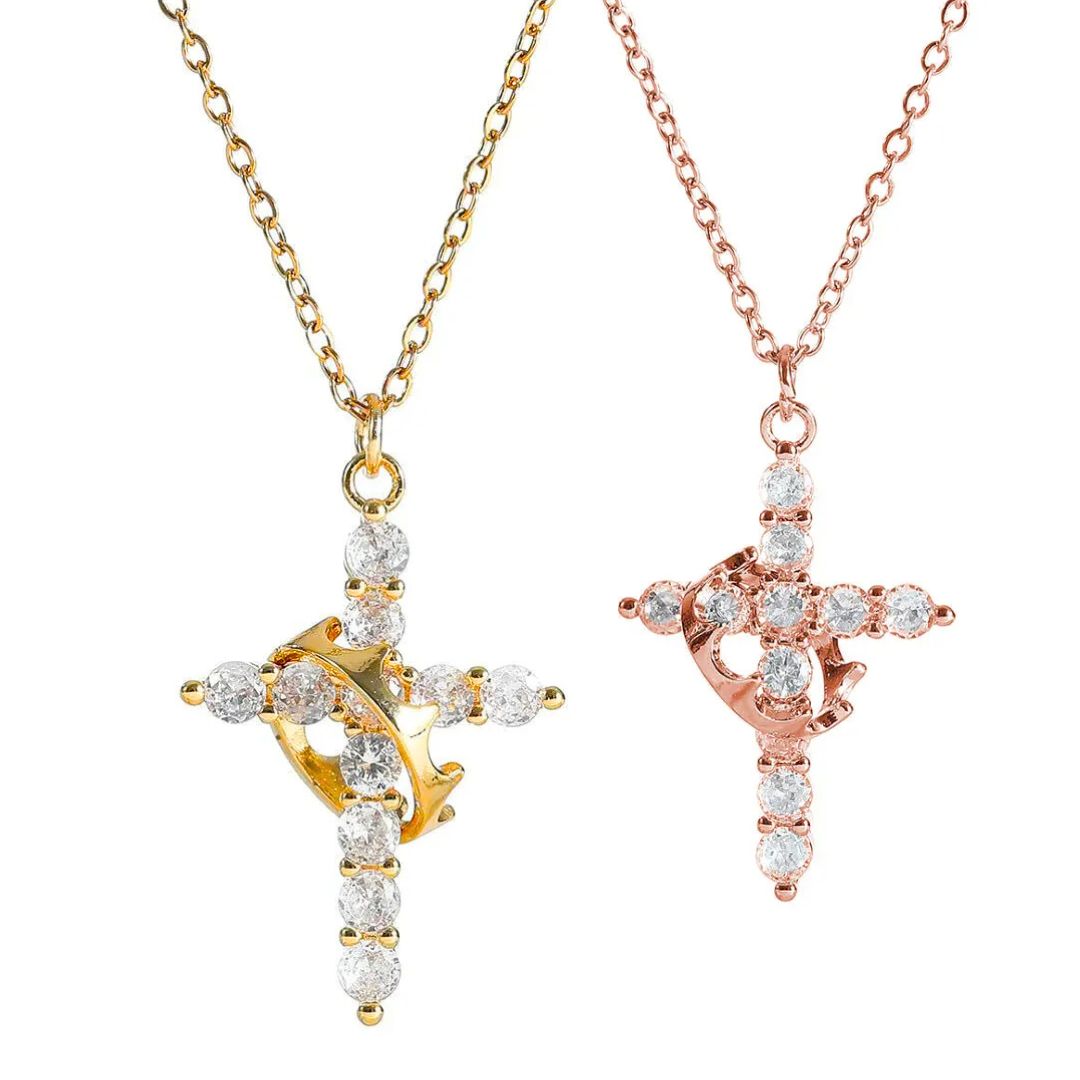 Colar Cruz & Coroa [COMPRE 1 LEVE 2]