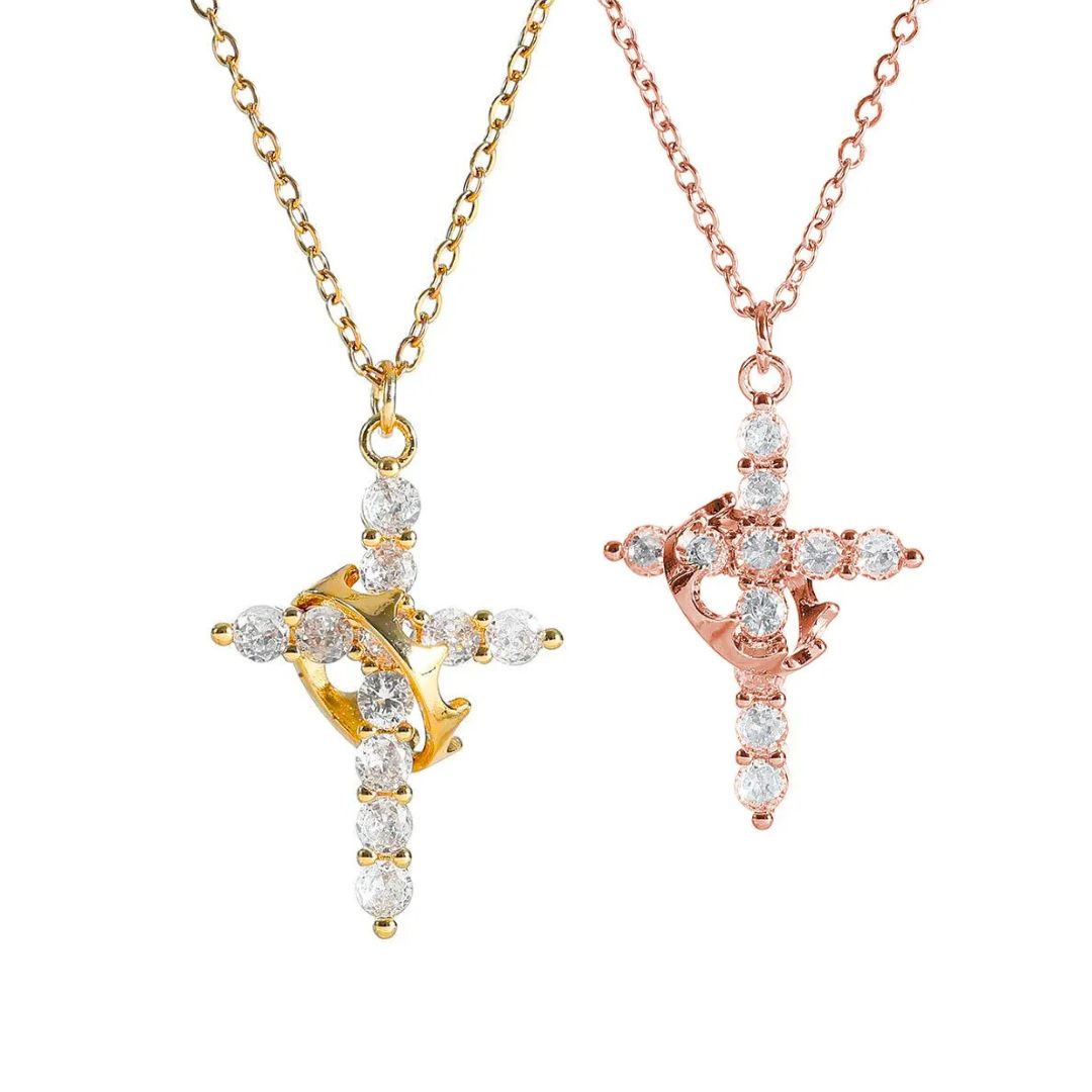 Colar Cruz & Coroa [COMPRE 1 E LEVE 2]