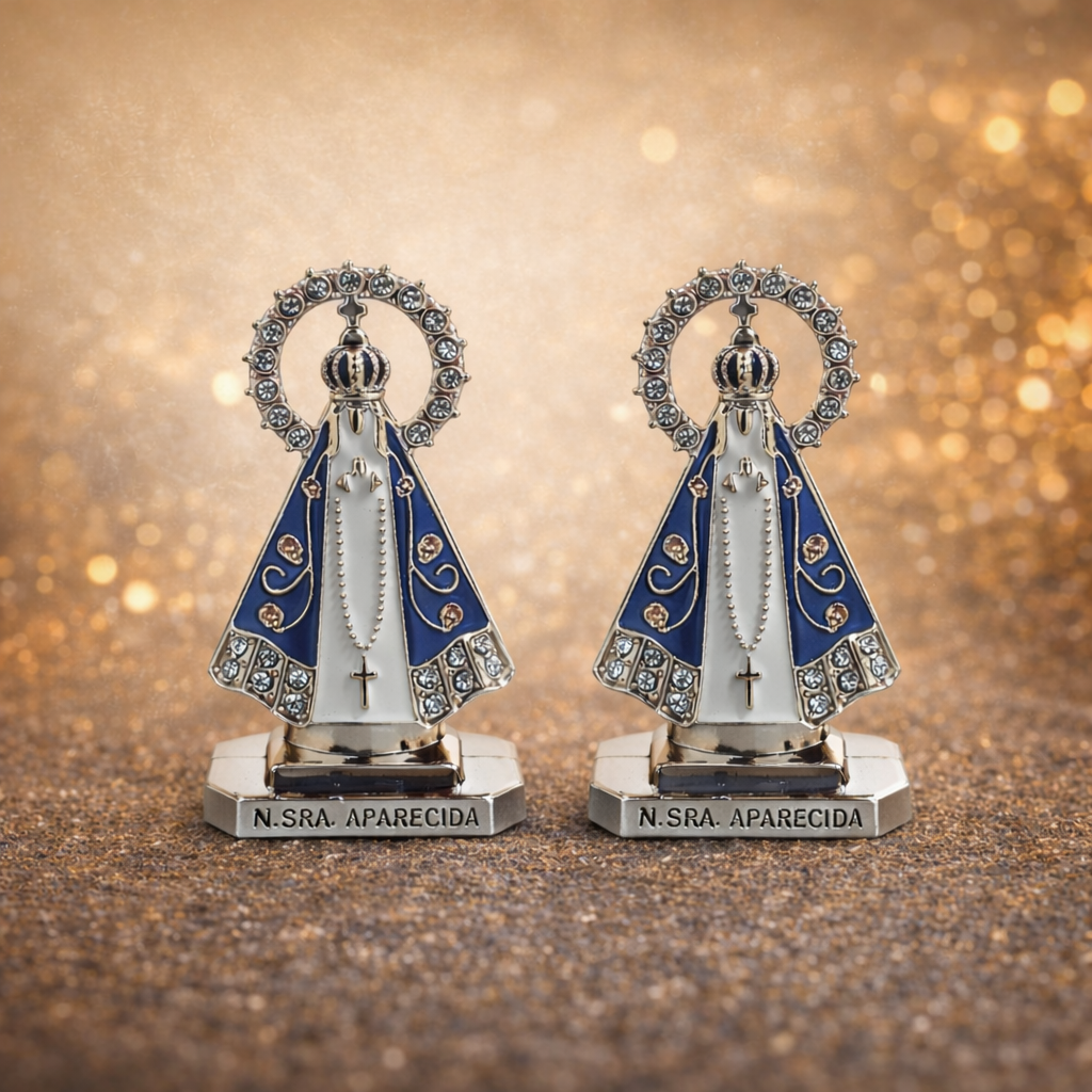 [COMPRE 1 E LEVE 2] Santinha Nossa Senhora Aparecida para Carro – Fé e Proteção Diária