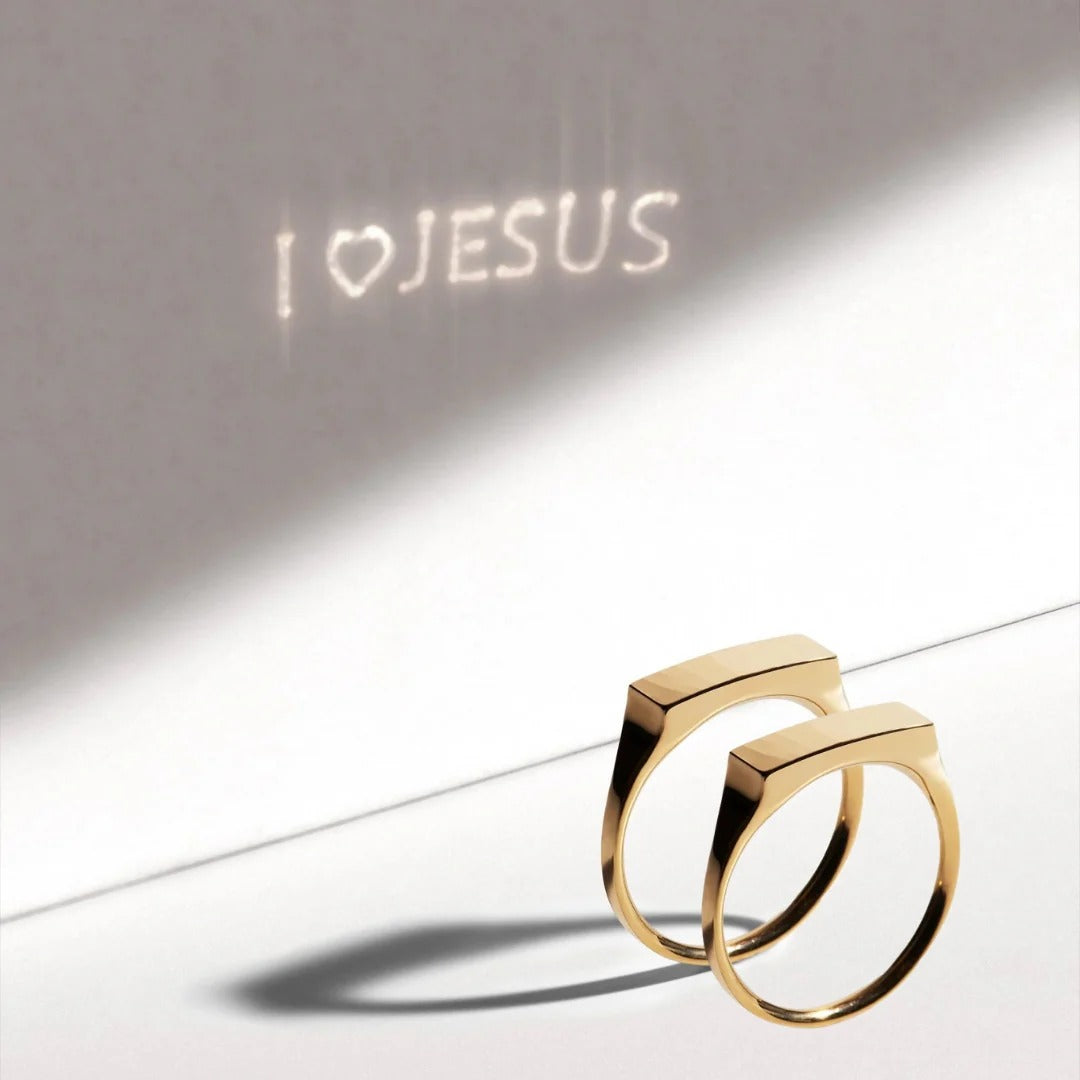 Anel Projeção ''I 🤍 Jesus''