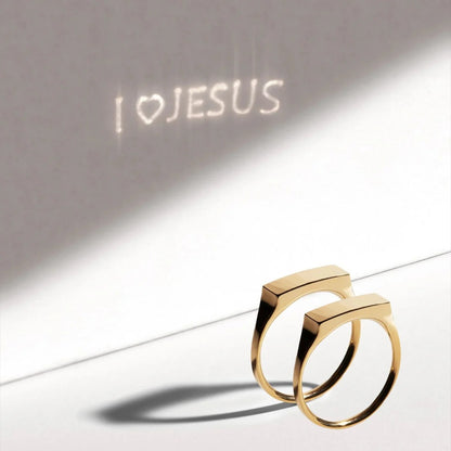 Anel Projeção ''I 🤍 Jesus''