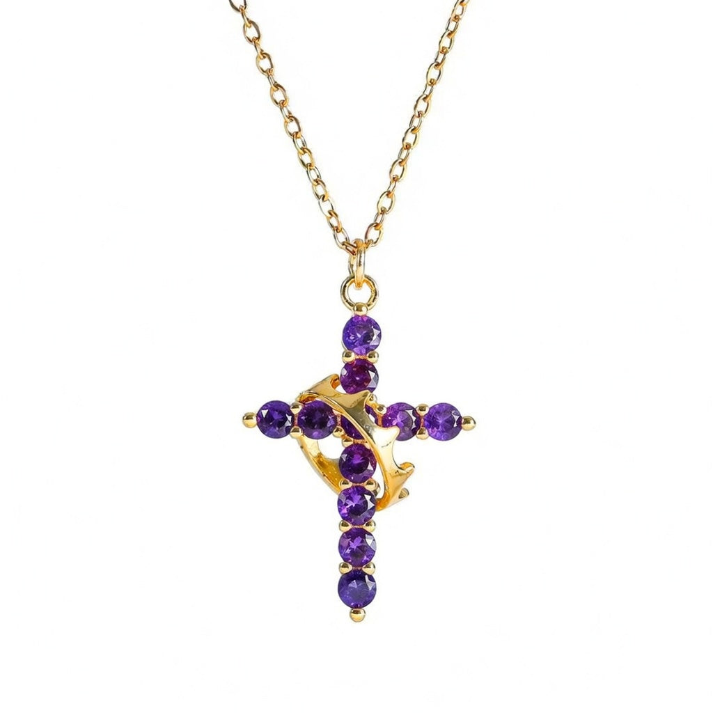 Colar Cruz & Coroa Edição Colorida [Compre 1 Leve 2]