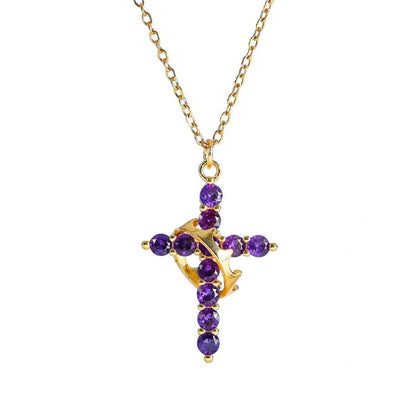 Colar Cruz & Coroa Edição Colorida [Compre 1 Leve 2]