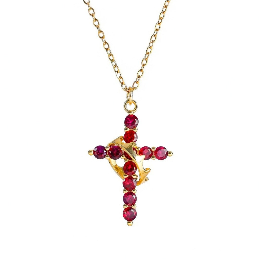 Colar Cruz & Coroa Edição Colorida [Compre 1 Leve 2]