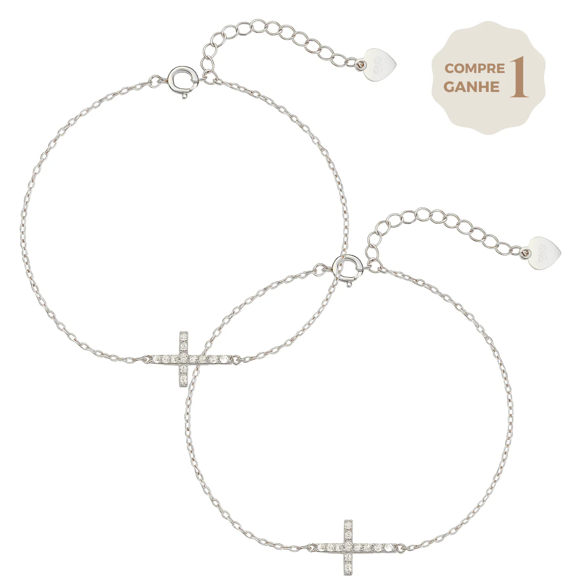 Pulseira Pingente Delicado de Cruz Banhada em Ouro [COMPRE 1 LEVE 2]