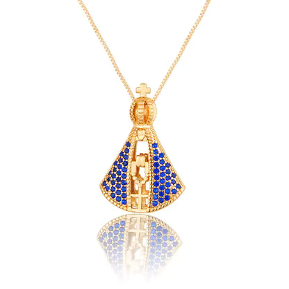 [COMPRE 1 E LEVE 2] Colar Nossa Senhora Aparecida banhado a Ouro 18K