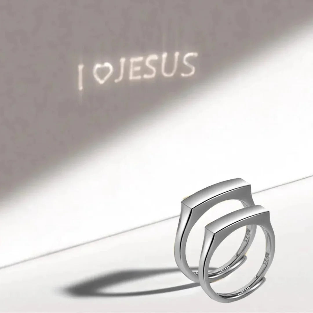 Anel Projeção ''I 🤍 Jesus''