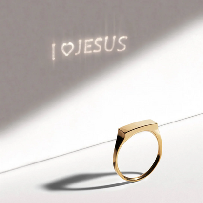 Anel Projeção ''I 🤍 Jesus''