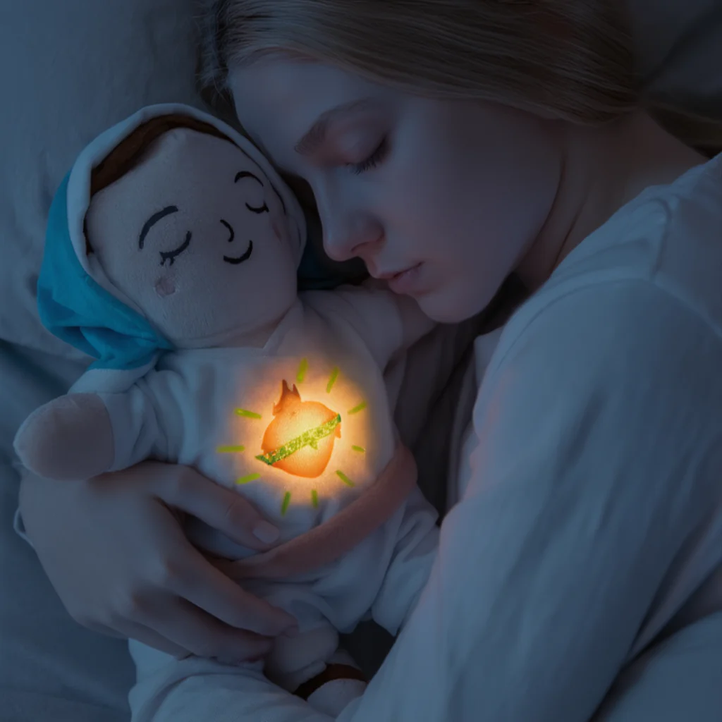 Virgem Maria - A Pelúcia que Abraça com Fé e Acalma a Alma